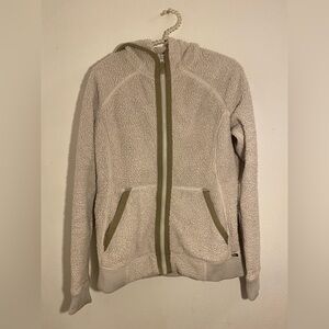 The North Face Cream Fuzzy Sherpa Teddy Jacket Sz Medium